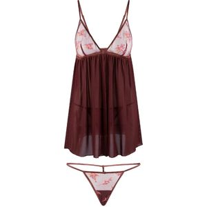 LingaDore - Babydoll - Bordeaux - Met String