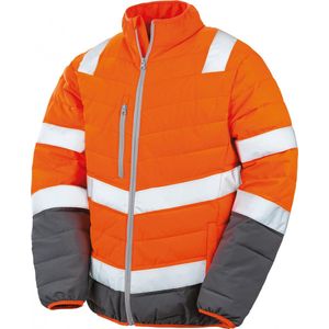 Jas Unisex M Result Lange mouw Fluorescent Orange / Grey 100% Polyester