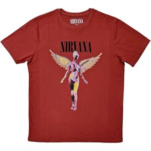 Nirvana - In Utero Heren T-shirt - M - Rood