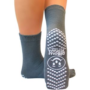 Antislip sokken ziekenhuis voor ouderen, kinderen en volwassenen , Terries - pillow Paws, grijs, XXL (43-48)