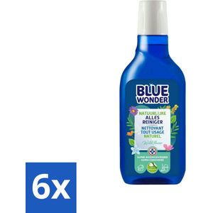 Blue Wonder - Allesreiniger Spray - Witte Ceder & Bergamot - Natuurlijk & Biologisch - 750 ml - Voordeelverpakking - 6 stuks