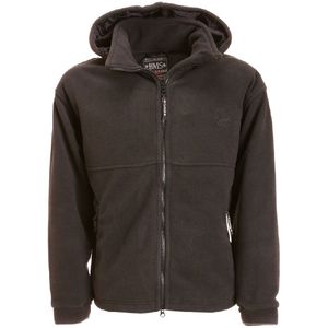 BMS Fleece Windsmoother Kapuzen-Jacke Schwarz-M