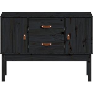 FIONERA Dressoir 110x40x78 cm massief grenenhout zwart