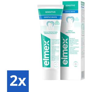 Elmex Tandpasta Sensitive Gentle White 75 ml - Voordeelverpakking - 2 stuks