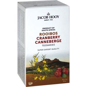 Jacob Hooy Rooibosthee cranberry (40st)