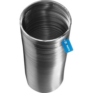 Dparts aluminium luchtafvoerslang 150mm - uittrekbaar tot 1,5m - hittebestendig (max. 250 °C) - flexibel - luchtafvoer afzuigkap slang, wasdroger, droger, airco afvoerslang - luchtslang, flexibele buis, ventilatiebuis, ventilatieslang - 1.5m - 150 mm