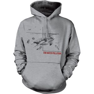 Hoodie End Water Pollution Turtle Hoodie S