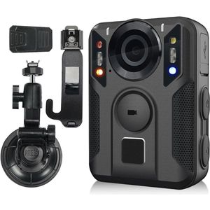 Bodycam - Action Cam - Spycam - Bewegingsdetectie - 180º Draaibare Lens - Bodycam Politie - Full HD - Zwart
