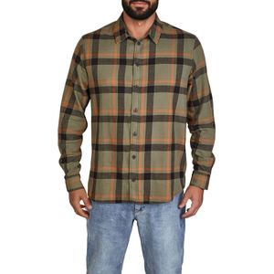 DENIMFY Heren Overhemd DFDean regular fit Olijf S Volwassenen