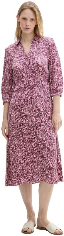 Tom Tailor Midi-jurk met print van vloeiende viscose