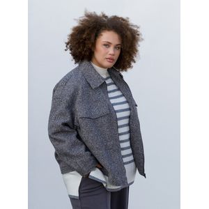 YESTA Selma Tops - Off White/Light Grey - maat 2(50)