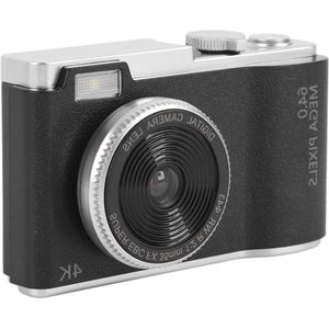 4K HD Vlogcamera Videocamera met 16x Zoom Vintage CCD-camera Selfie-camera 24-inch Draagbare Compactcamera voor Tieners Volwassenen Beginners (64GB)