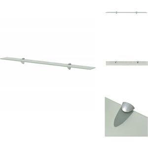 vidaXL Zwevende plank - - Badkameraccessoires - 100 x 10 cm - Matglas - Wandsteun