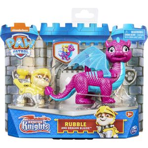 PAW Patrol Rescue Knights - Rubble en Draak Blizzie - Actiefigurenset