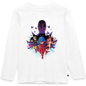 Miraculous Ladybug Superhelden vs Havikmot Premium T-Shirt Kinderen Met Lange Mouwen