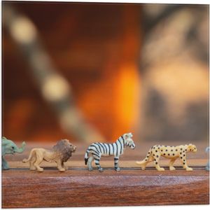 Vlag - Safari Dieren Speelgoed - 50x50 cm Foto op Polyester Vlag