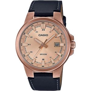 Casio Casio Collection MTP-E173RL-5AVEF Horloge - Leer - Bruin - Ø 41 mm