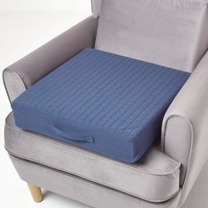Homescapes Orthopedisch Zitkussen 50 x 50 x 10 cm - Fauteuilkussen Donkerblauw