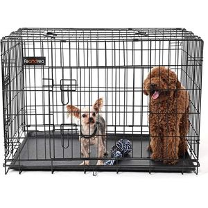 Hondenbench XXL deluxe - Bench voor honden - Opvouwbaar - Zwart - 58x91x64cm