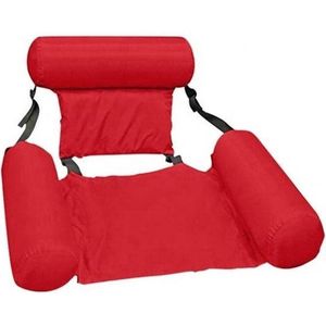 CHPN - Waterhangmat - Drijvende stoel - Waterbed - Rood - Hangmat voor in het zwembad - Universeel - Opblaasbaar - Stoel voor in het water - Chillstoel - Zwembadstoel