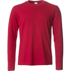 Clique lichtgewicht T-shirt met lange mouwen Rood maat XL