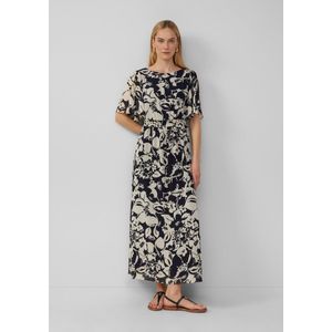 Jurk - Chiffon Maxi - All-over Print - Gesmokte Details - Volantmouwen