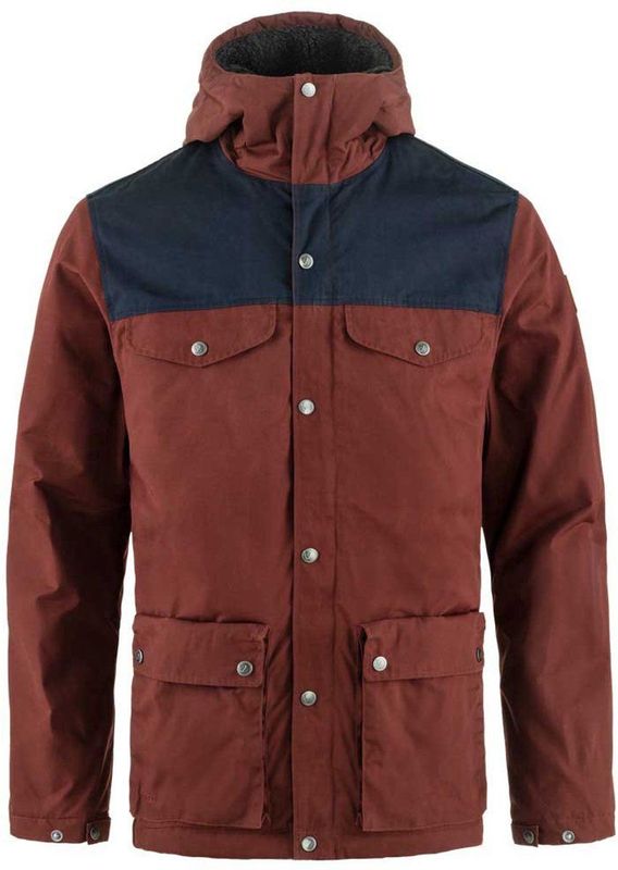 Fjällräven - Greenland Winter Jacket - Jas - Maroon Dark Navy - Wind- en Waterbestendig