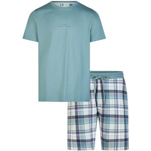 Phil & Co - Korte Pyjama Set - Groen - Heren - Geruit