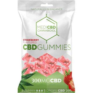 3 x MediCBD Strawberry Flavoured CBD Gummy Bears (300mg)