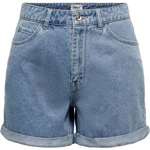 Only Broek Onlvega Hw Mom Shorts Noos 15230571 Light Blue Denim Dames Maat - XL