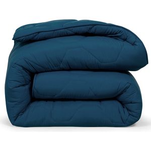DoubleDry - 2 in 1 Dekbed - Blauw - 240x220 - Lits Jumeaux - Wasbaar Dekbed Zonder Overtrek