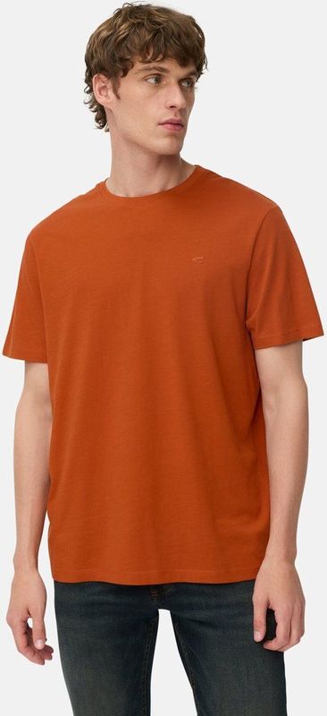 camel active - T-shirt - Rood - Puur Katoen