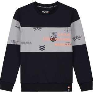 Skurk - Sweater Sayo - Navy/Grey - maat 158/164
