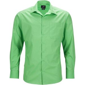 James and Nicholson Heren Longsleeve Zakelijk Shirt (Kalk groen)