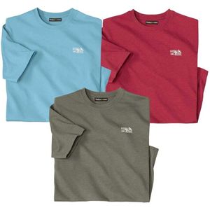 ATLAS FOR MEN - Set van 3 T-shirts Atlas® - Heren - Verkrijgbaar in grote maten - M