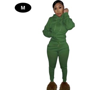 Nivard Joggingpak Dames - Huispak - Volwassenen - Trainingspak - Comfortabel - Jogging Pak - Joggingsbroek - Groen - XS