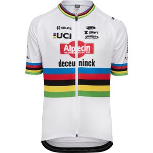 Kids Fietsshirt ALPECIN-DECEUNINCK WERELDKAMPIOEN MATHIEU VAN DER POEL KALAS Maat 152