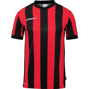 Uhlsport Stripe 2.0 Shirt Korte Mouw Kinderen - Zwart / Rood | Maat: 140