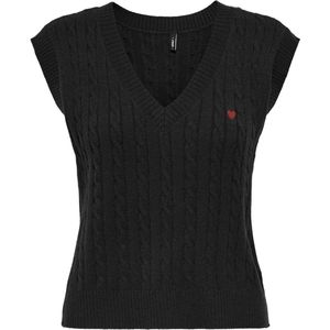 Onlkatia Sl Cable V-hals Vest Cc KNT, zwart, M