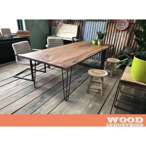 Robuuste industriële houten tafel