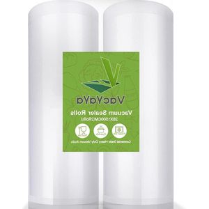 28x1500cm Vacuüm Food Saver Sealer Machine Tassen Rolls 2 Pack - Heavy Duty - BPA Gratis - Totaal 30m - Geschikt voor Sous Vide en Vac Seal Opslag