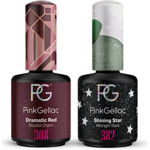 Pink Gellac Kerst Bundel van 2 Gellak Kleuren - Kerstcadeau Voor Vrouwen - Sleigh Ride Bundel