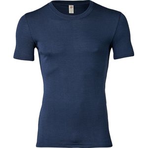 Engel Natur Heren T-shirt Zijde - Bio Merino Wol GOTS Navy blauw 50/52(L)