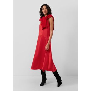 Jurk - Midi - Satijn - Mouwloos - Ronde Hals