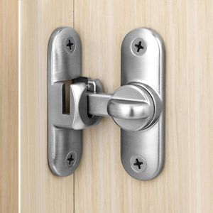 Deurgrendel voor schuifdeuren 90/180 graden vergrendelslot voor schuifdeur tuin keuken raam zilver