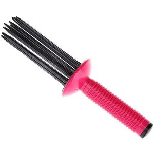 Fluffy Curling Comb Haarstyling Krulkam - Rood