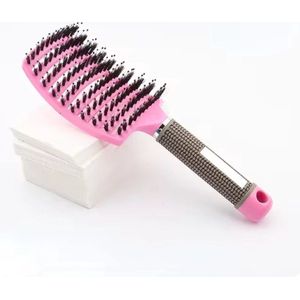 Scoby - Haarborstel - Haar borstel - Anti Klit - Brush - Hairbrush - Haarstyling - Roze