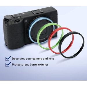 Metalen Accent Ring - Cap Lens Decoratie - Zwart - Voor Ricoh GR IIIx