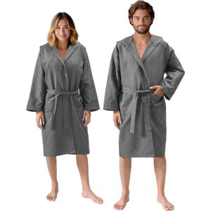 JEMIDI microvezel badjas dames en heren - Unisex ochtendjas - Sneldrogend en lichtgewicht - Badjassen met capuchon - Verschillende kleuren en maten