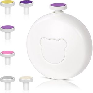 Baby Electric Nail Trimmer 6 in 1 - Accu Voordeel Nail Clipper en Verzorgingsset voor Baby - Wit